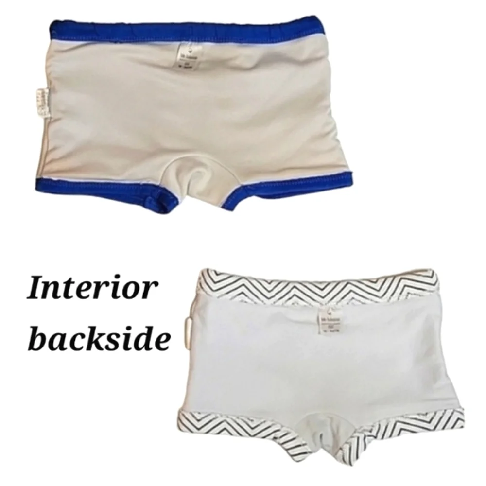 Boy's Swimsuit Bundle: 2 Swim Brief Bottoms & FREE Swim Diapers